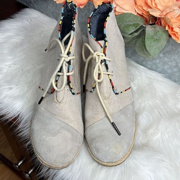 Tom’s Desert Espadrille Wedge Shoes - Picture 4 of 11